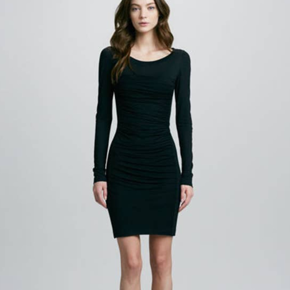 Diane Von Furstenberg Lerosa Ruched Straight-Side Jersey Dress - Picture 1 of 5